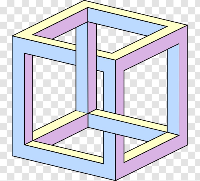 Impossible Cube Object Drawing Optical Illusion Penrose Triangle - Youtube - Uploaded: 2015 09 16 Transparent PNG