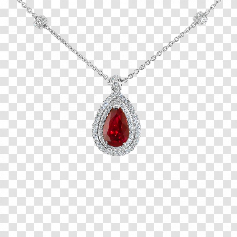 Ruby Locket Necklace Transparent PNG