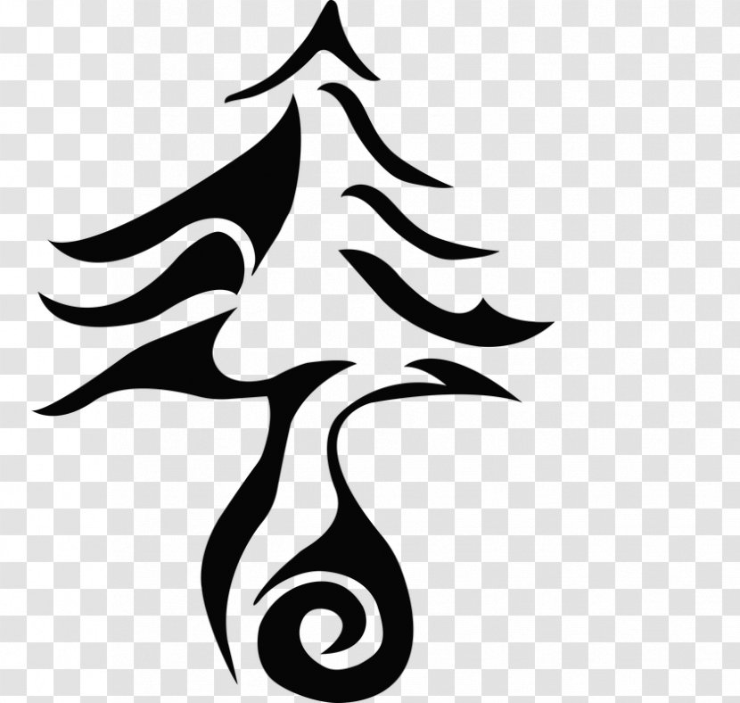 Christmas Tree Silhouette Black Clip Art - Flora Transparent PNG