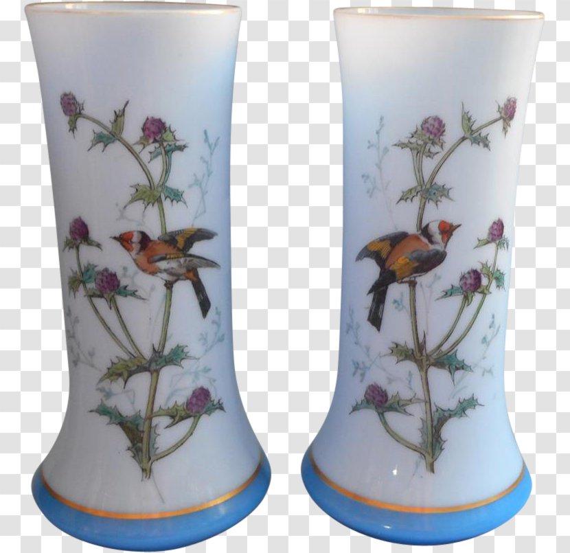Vase Flowerpot Porcelain Artifact - Hand-painted Birds Transparent PNG