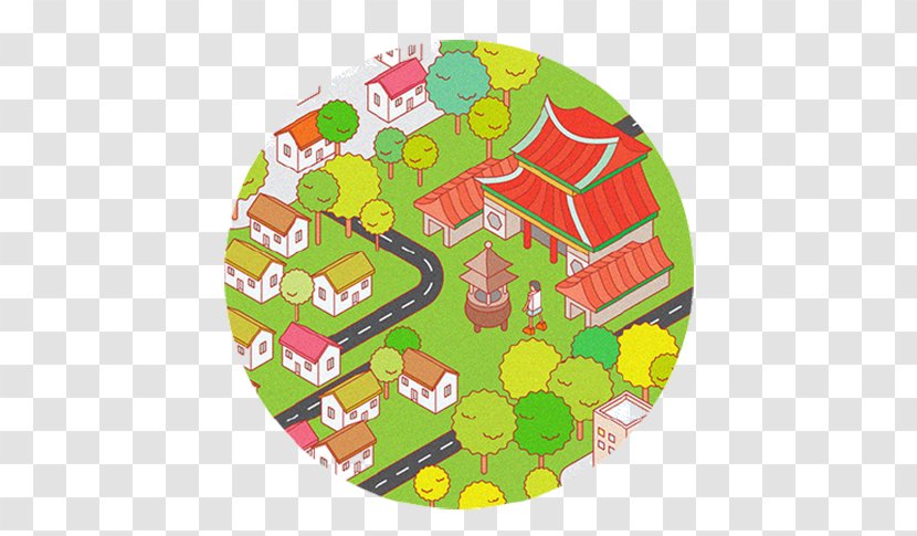 Taipei Cartoon Illustration - Creative Work - Park Town Transparent PNG