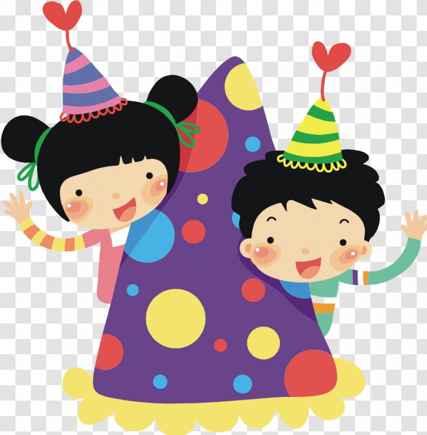Children's Party Birthday Hat Greeting & Note Cards Transparent PNG