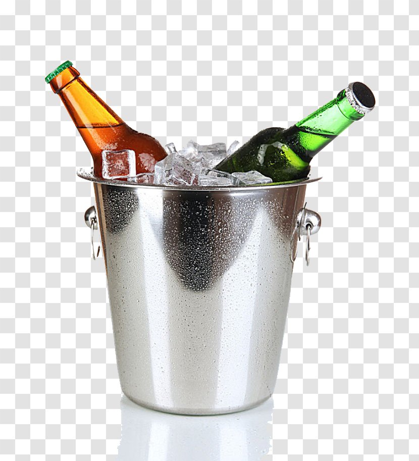 Ice Beer Champagne Drink - Alcoholic - Bucket Transparent PNG