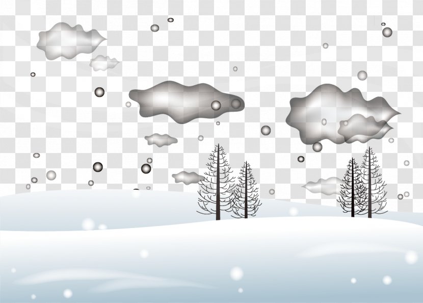 Black And White Pattern - Computer - Snow Vector Material Aoxue Transparent PNG