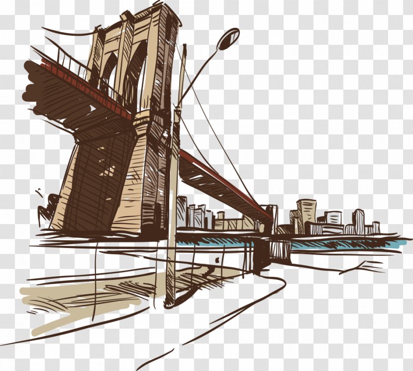 London Bridge Watercolor Painting Illustration - Architecture - Vector And City Buildings Transparent PNG