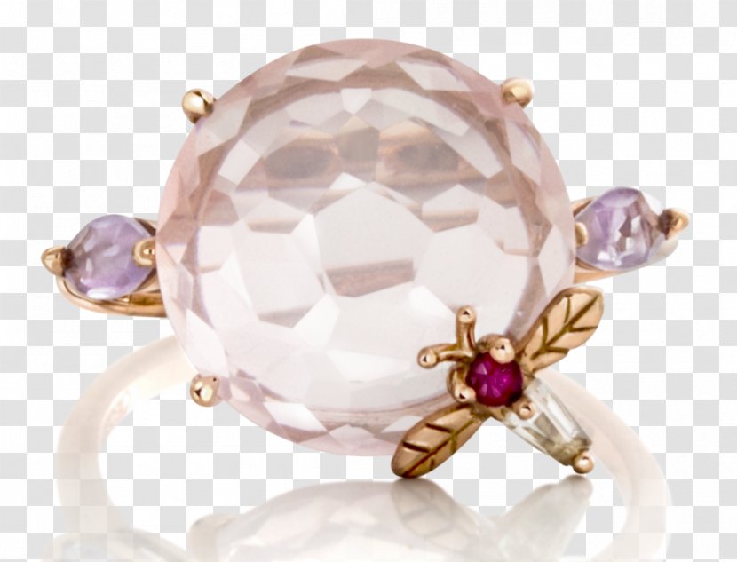 Jewellery Gemstone Clothing Accessories Amethyst Brooch - Mining Honey Bees Transparent PNG