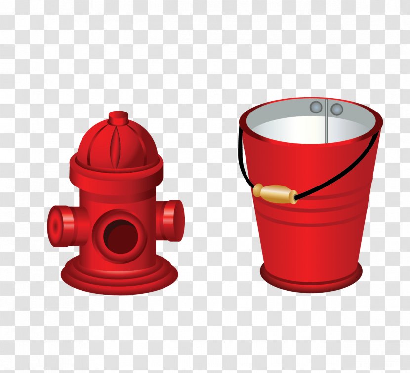 Firefighter Fire Hydrant - Firefighting - Vector Material Bucket Valve Transparent PNG
