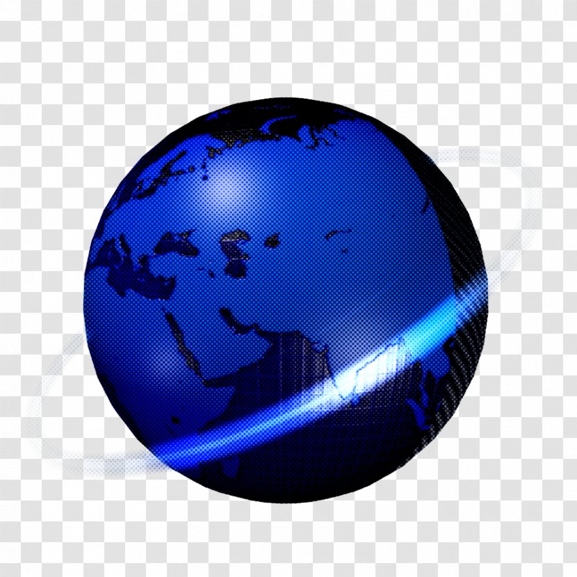 Blue Cobalt Sphere Earth Electric - Planet - Interior Design Ball Transparent PNG