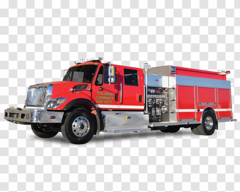Columbia North Dakota Car Fire Engine Department - Freight Transport - Truck Transparent PNG