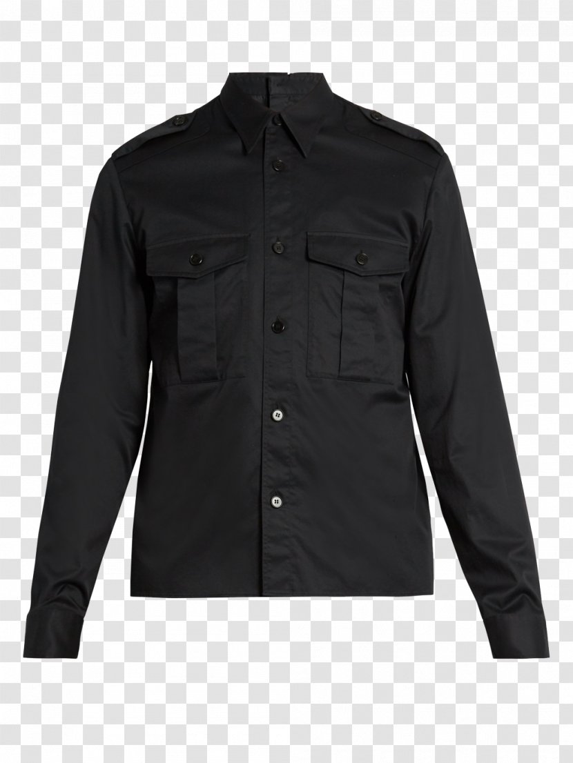 Hoodie Flight Jacket Balmain Leather - Black Transparent PNG