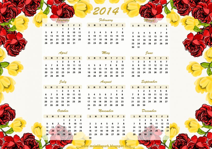 Borders And Frames Floral Design Calendar Rose Flower - Dahlia - Free Printable Transparent PNG