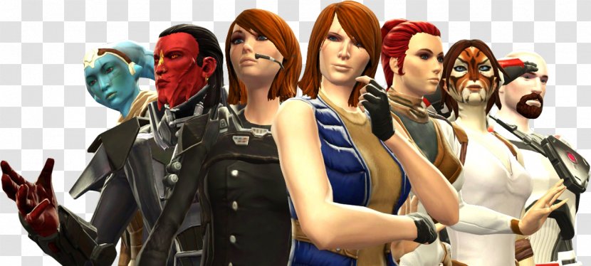 Player Character Star Wars: The Old Republic Costume Screenshot - Hair - Group Photo Transparent PNG