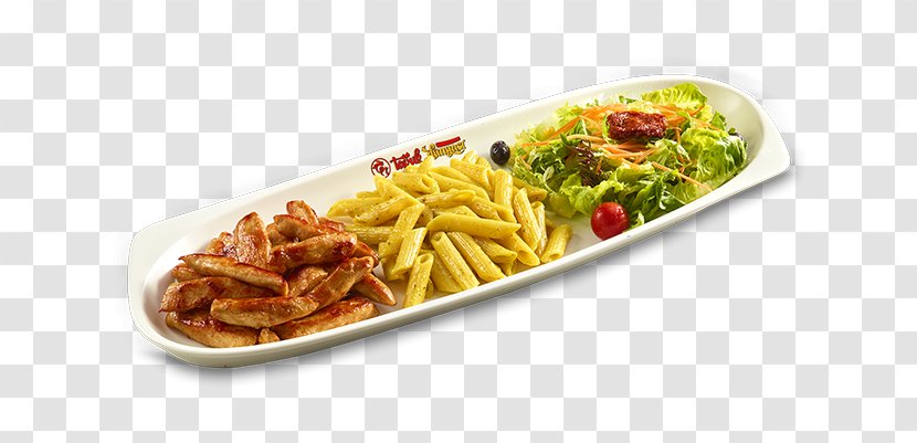 French Fries European Cuisine Vegetarian Chicken As Food Pasta - Dish - Junk Transparent PNG
