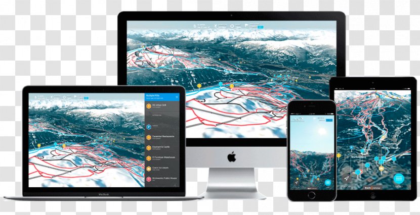 Map Spotlio AG Brand Computer Monitors - 3D Mockup Transparent PNG