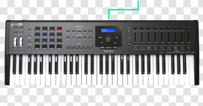 Digital Piano Arturia MIDI Controllers Keyboard - Synclavier - Keylab 49 Transparent PNG