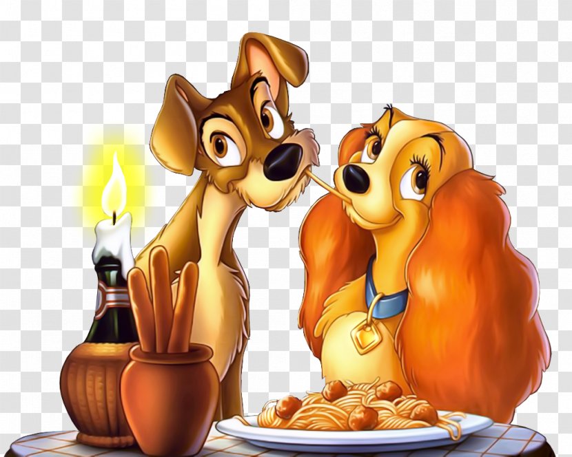 Spaghetti With Meatballs Pasta Italian Cuisine - Film - Lady And The Tramp Clipart Picture Transparent PNG
