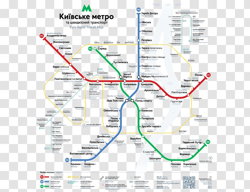 Kiev Metro Bridge Rapid Transit Commuter Station Map - Diagram Transparent PNG