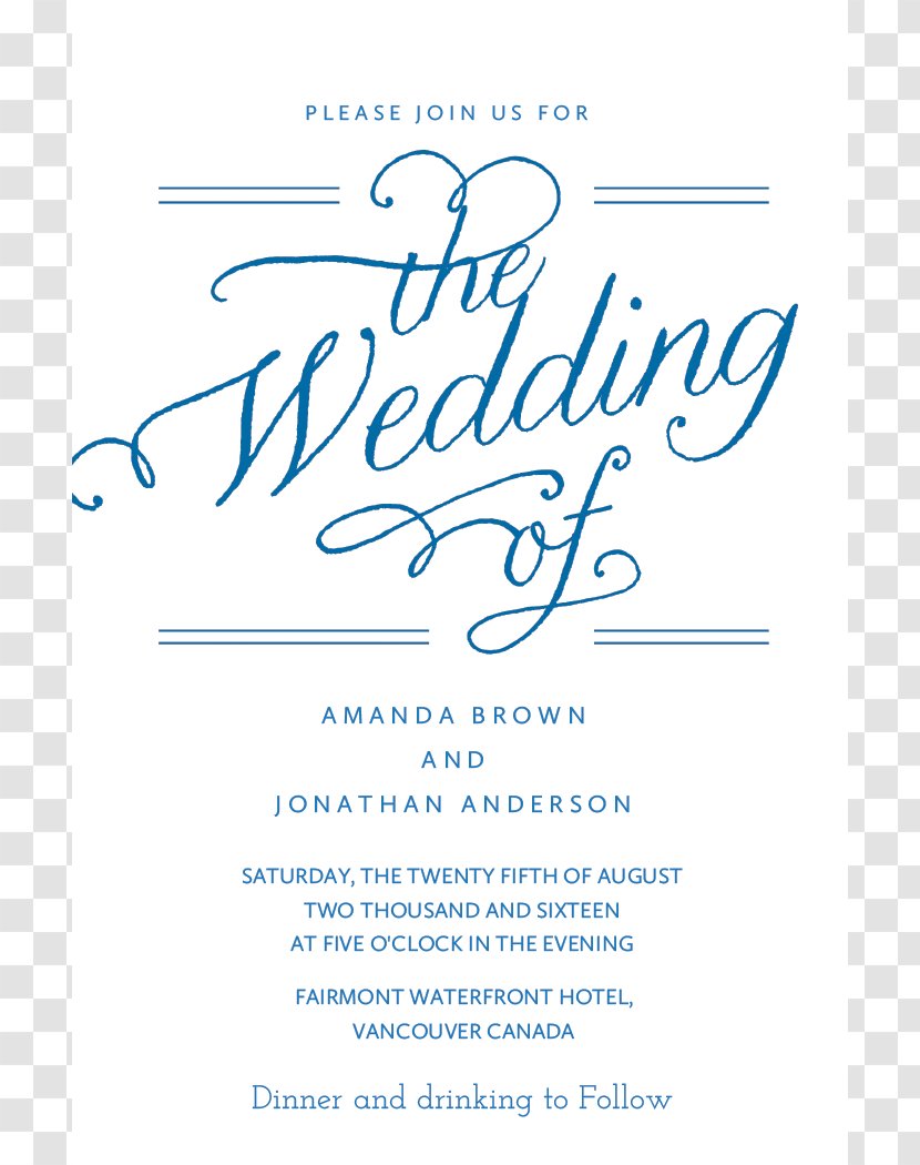 Wedding Invitation Calligraphy Font - Text - Poster Transparent PNG