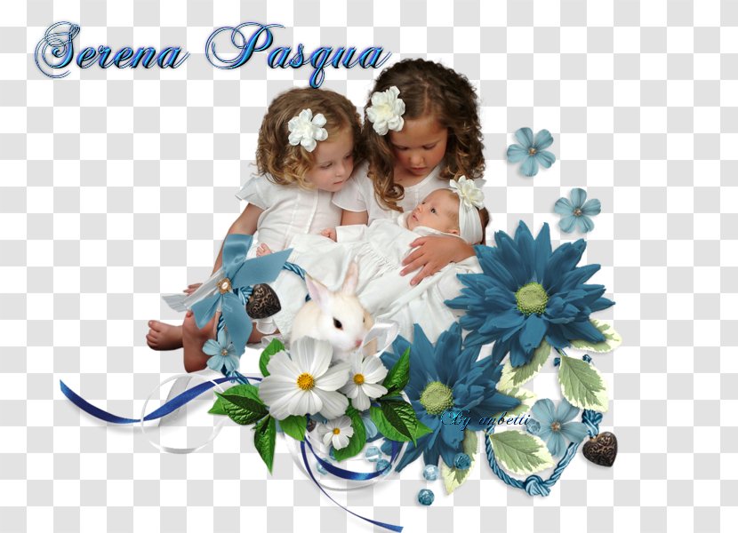 Floral Design Flower Blue White Painting - Cut Flowers - Easter Card Transparent PNG