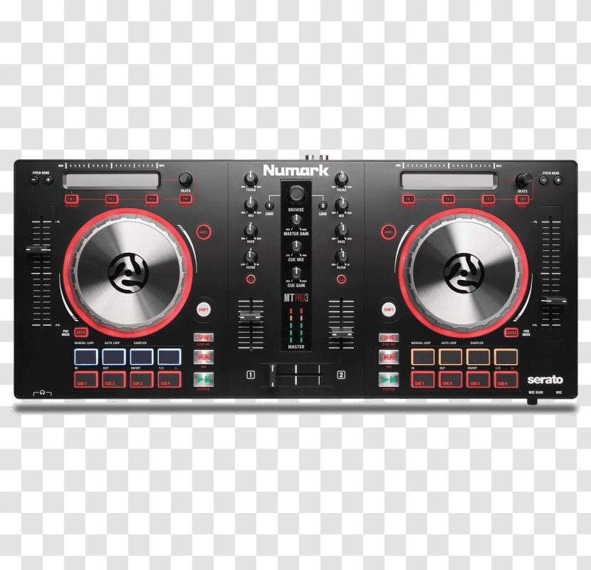 DJ Controller Numark Mixtrack Pro III Disc Jockey Industries Virtual - Silhouette - Exclusivité Transparent PNG