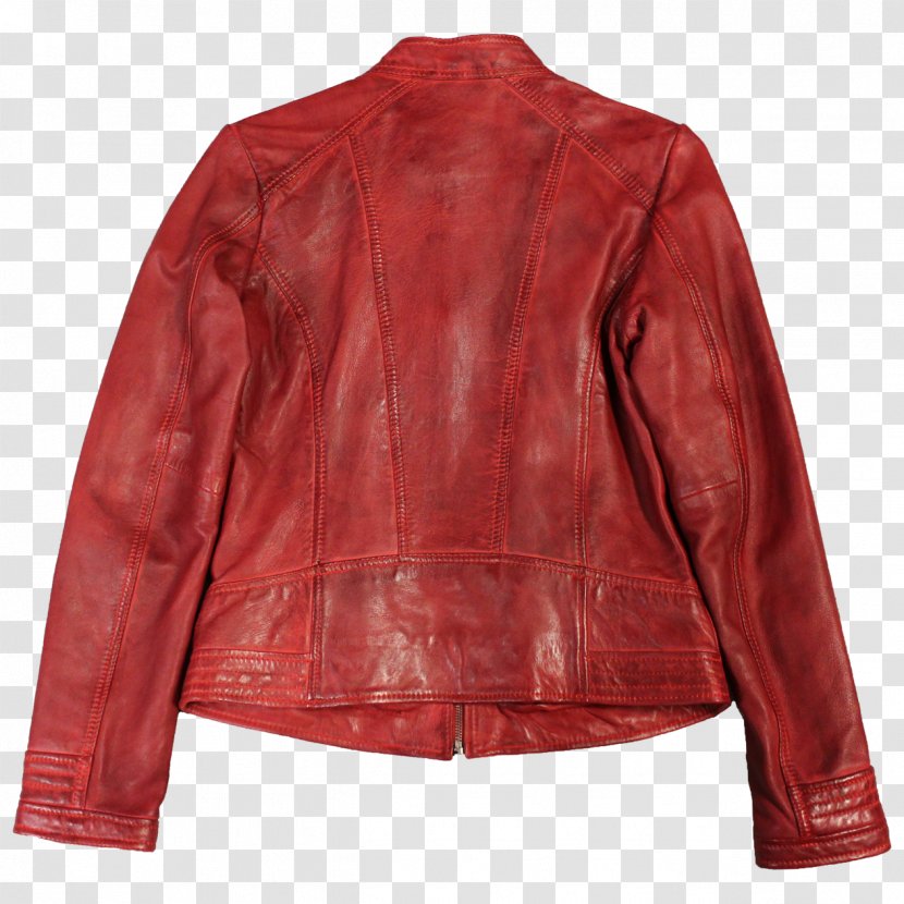 Leather Jacket Flight Fashion - Boutique Of Leathers - Red Transparent PNG