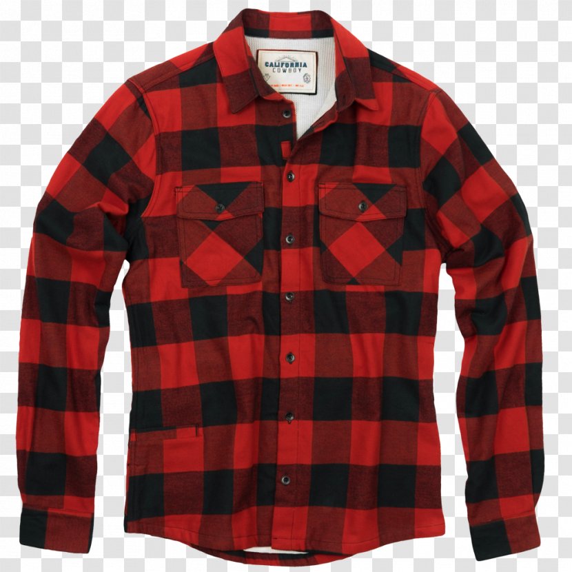 Long-sleeved T-shirt Tartan - Red Transparent PNG