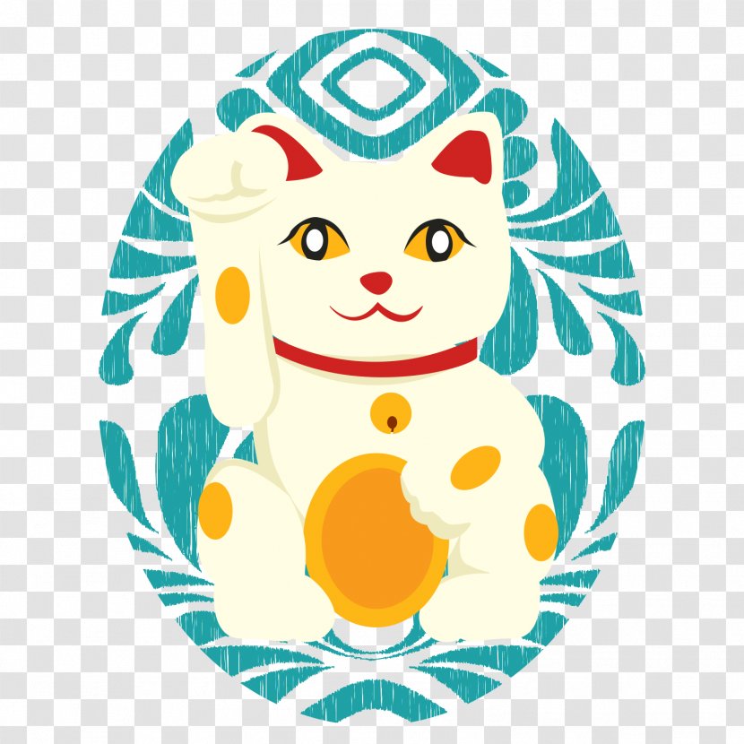 Cat Maneki-neko Luck Talisman Infant - Organic Cotton Transparent PNG