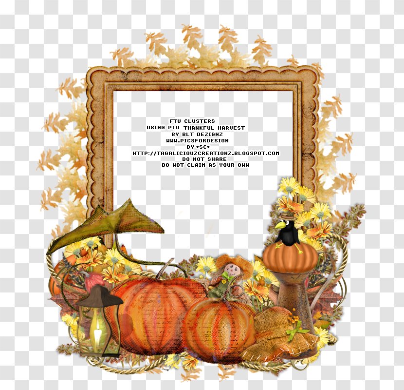 Thanksgiving Pumpkin Picture Frames Flower - Frame - Harvest Transparent PNG