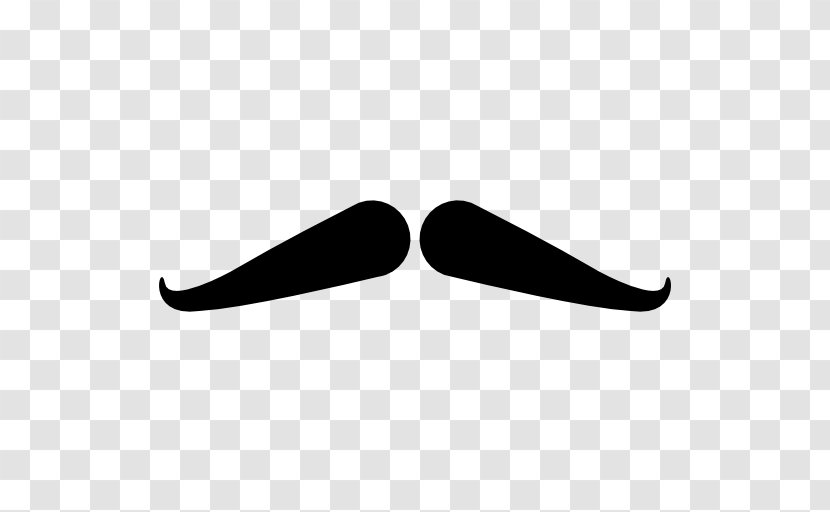 Handlebar Moustache Fu Manchu Hair Clip Art - Black And White Transparent PNG