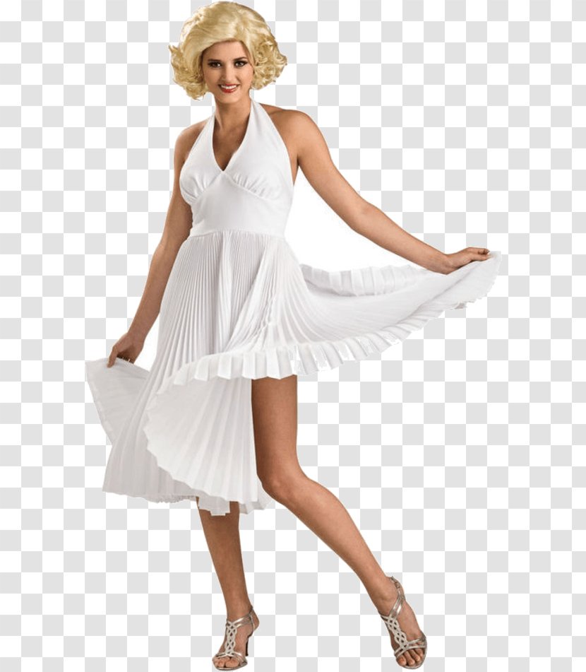 White Dress Of Marilyn Monroe Costume Party - Heart Transparent PNG