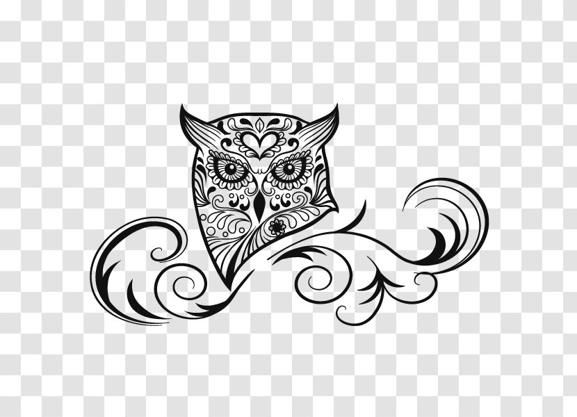 Eurasian Eagle-owl Calavera Day Of The Dead Skull - Headgear - Owl Transparent PNG