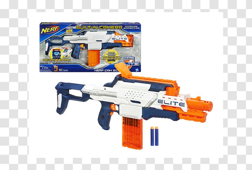 NERF N-Strike Elite Cam ECS-12 Blaster Nerf - Ammunition - Toy Transparent PNG