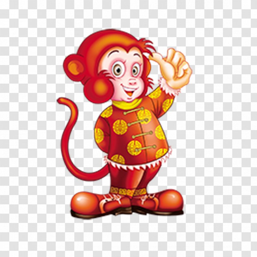 Monkey Chinese New Year Zodiac Years Day - Mascot Material Transparent PNG