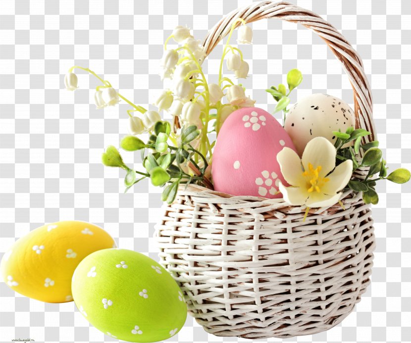 Easter Bunny Egg Basket Hunt Transparent PNG