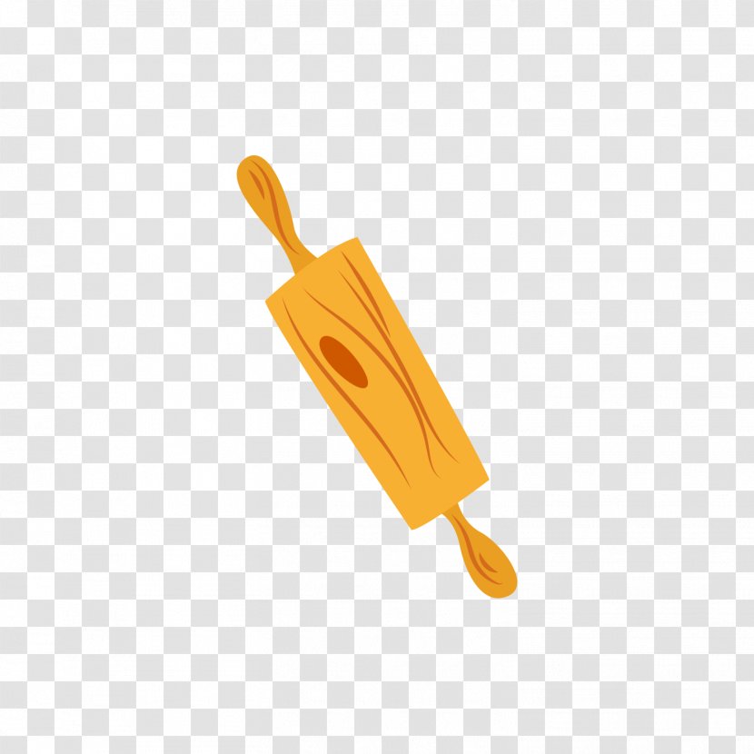 Kitchen Utensil Tool - Yellow Rolling Pin Transparent PNG