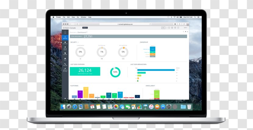 AirWatch Laptop Mobile Device Management MacOS - Macos Transparent PNG