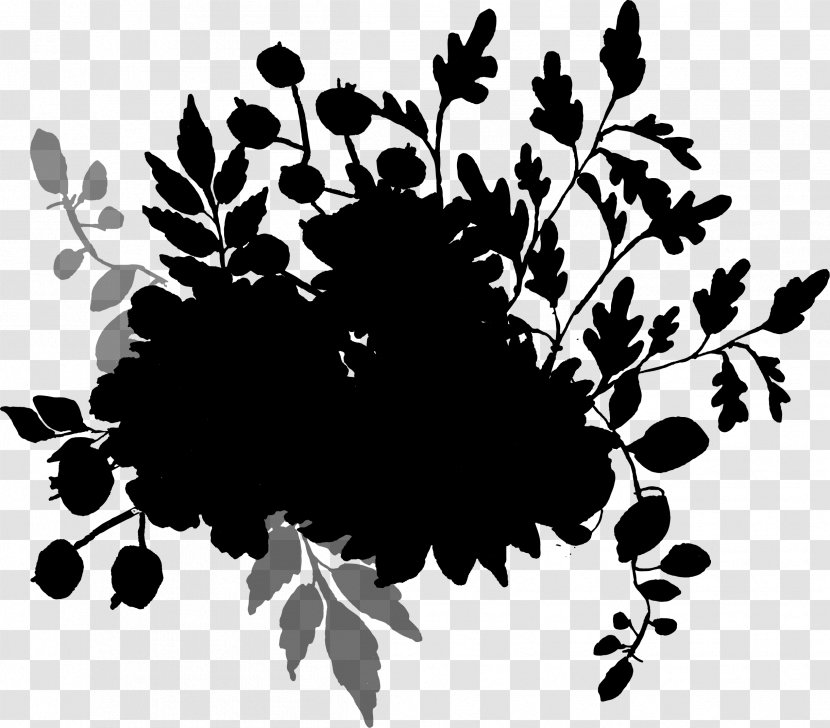 Fruit Flower Pattern Desktop Wallpaper Font - Blackandwhite - Art Transparent PNG