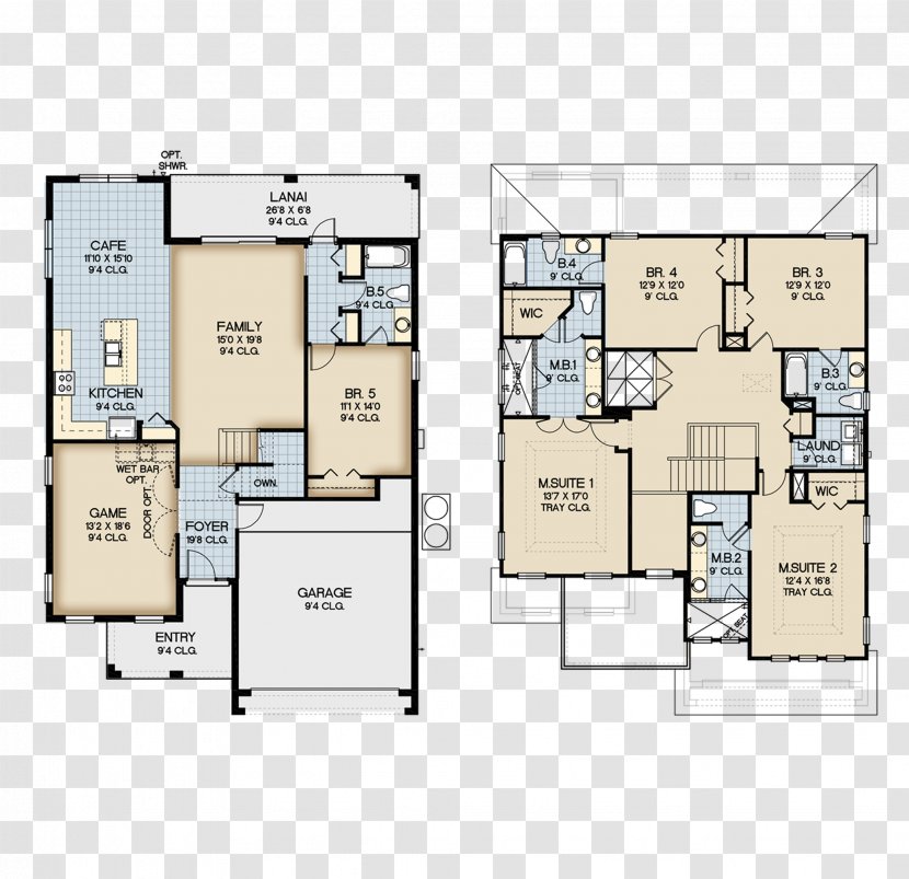 Floor Plan House D. R. Horton - Park Square Enterprises Llc Transparent PNG