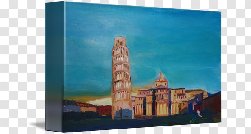 Painting Pisa Landmark Theatres Modern Art - Architecture - Leaning Tower Transparent PNG