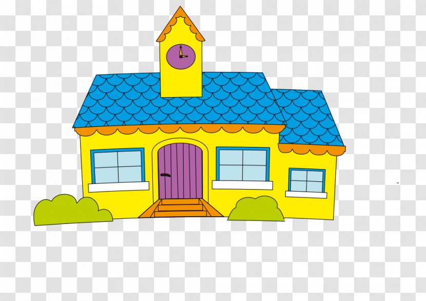 School Line Art - Playhouse - Residential Area Transparent PNG