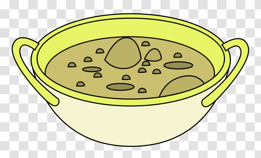 Tableware Cartoon Yellow Smiley Oval Transparent PNG