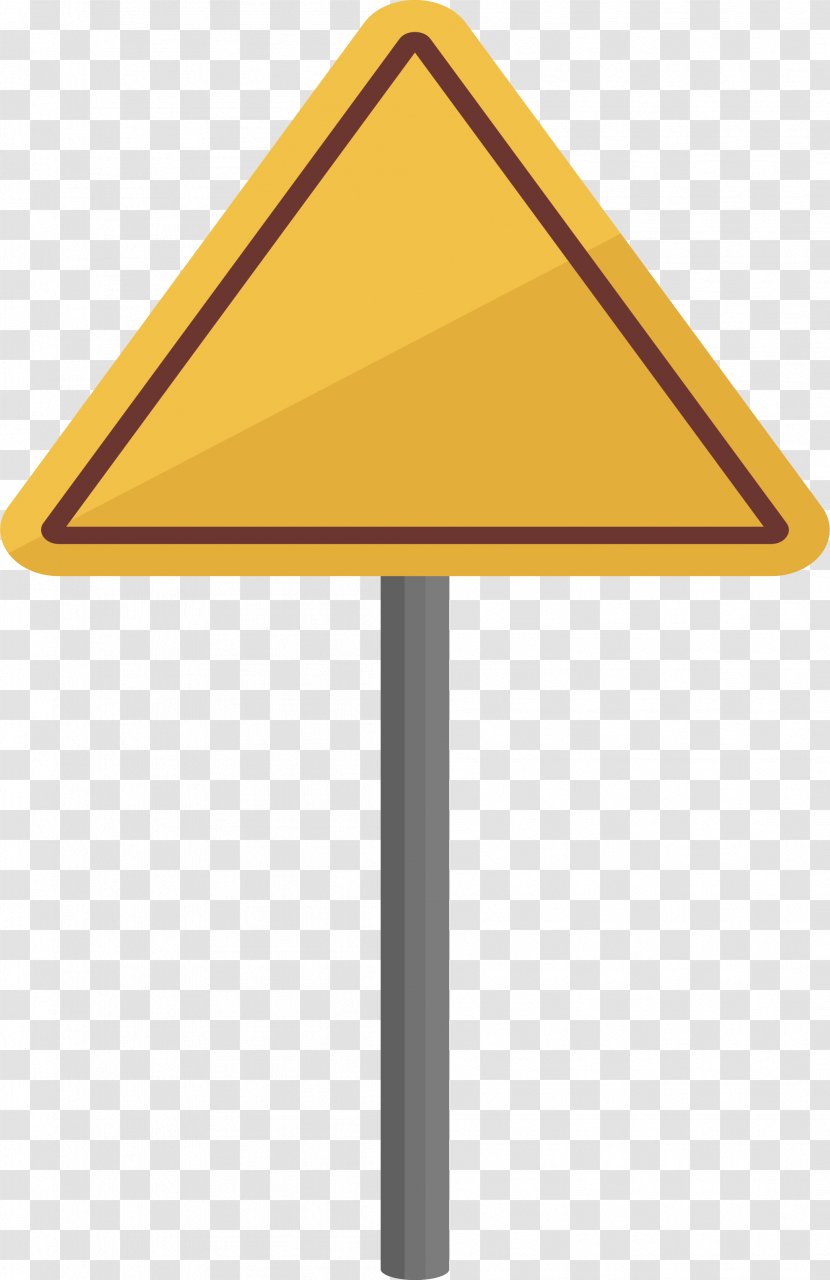 Traffic Sign Computer File - Yellow Triangle Road Transparent PNG