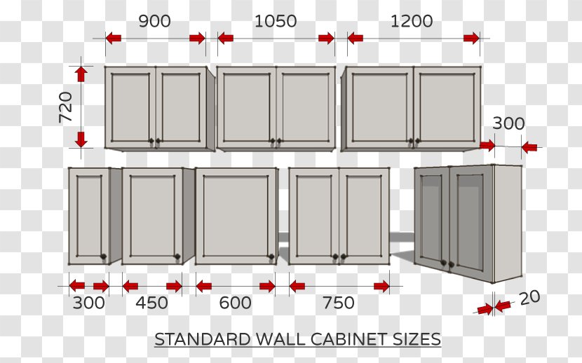 Kitchen Cabinet Cabinetry Door House - Size Chart Furniture Transparent PNG
