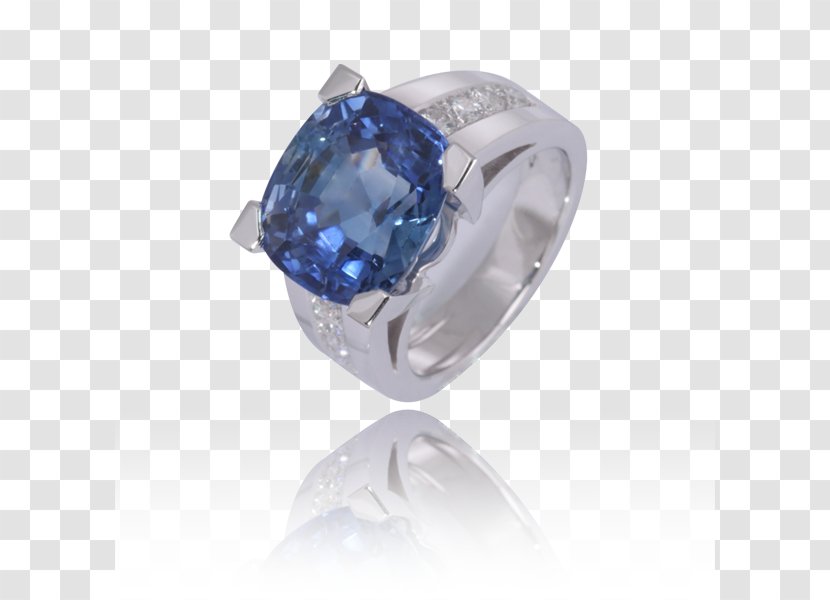 Sapphire Ring Blue Jewellery Diamond - Crystal Transparent PNG