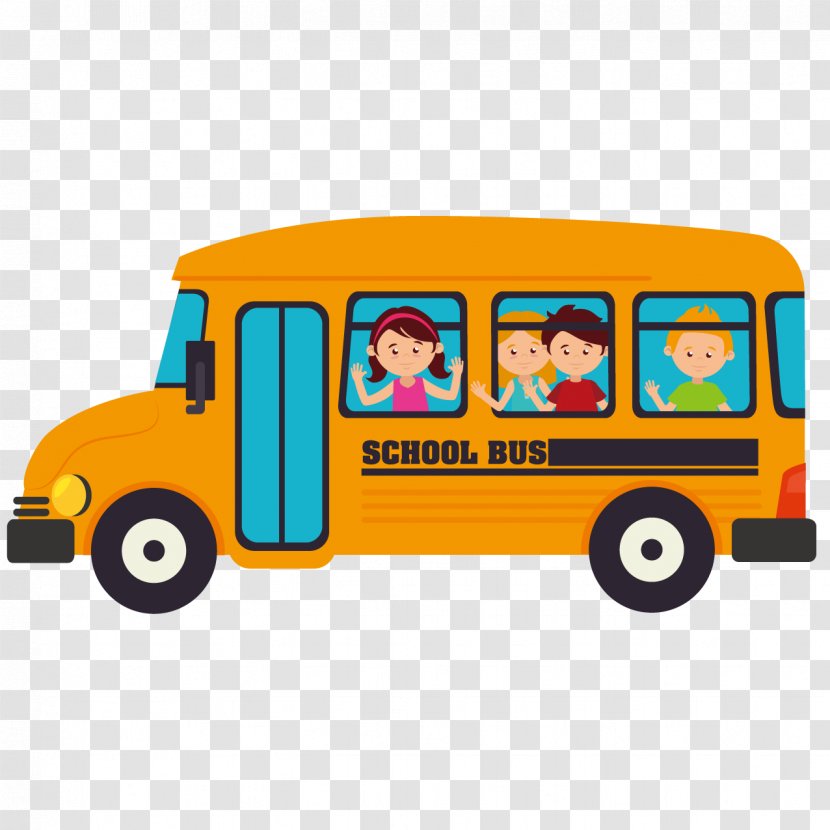 School Bus Transport - Mode Of - Cartoon Transparent PNG