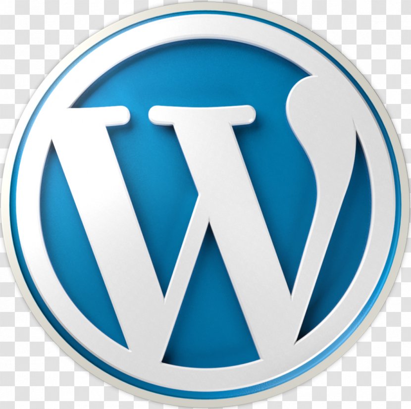 WordPress Logo Theme - Blue Transparent PNG