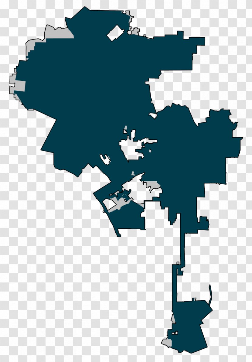 Los Angeles City Map Transparent PNG