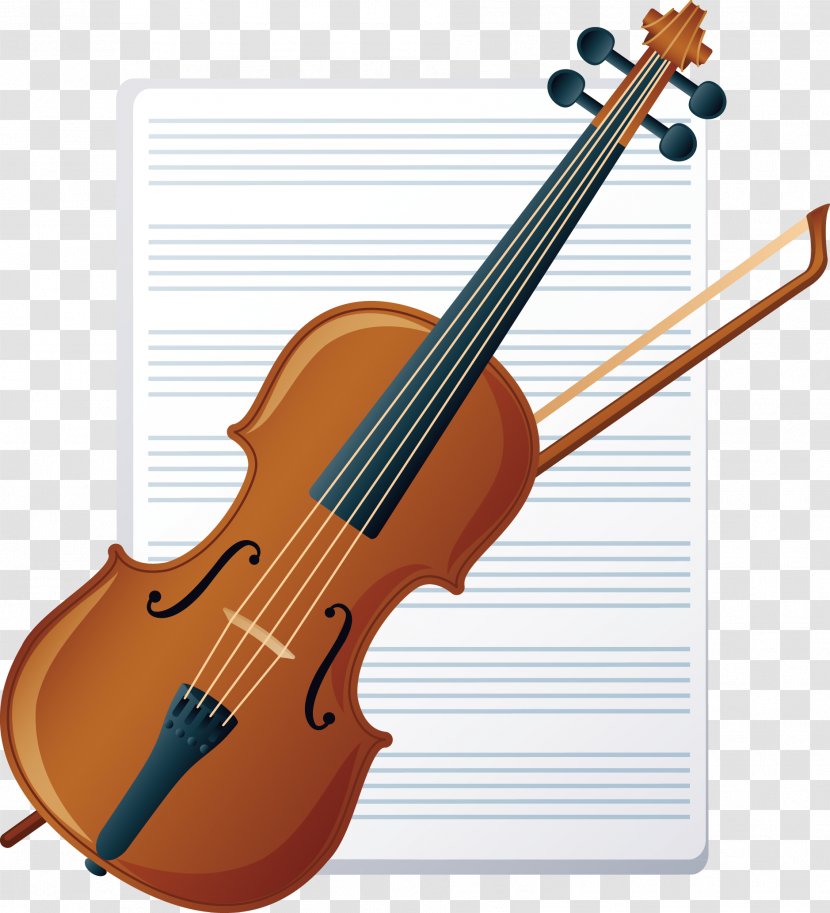 Violin Musical Instrument - Watercolor - Vector Transparent PNG