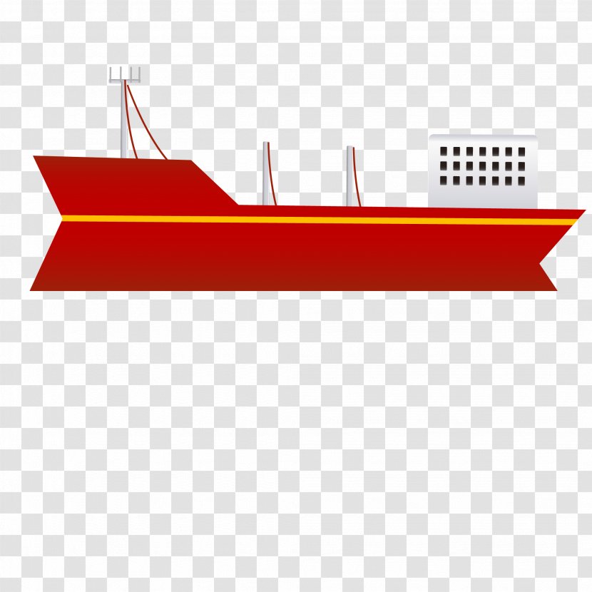Ship Transport Cargo - Service - Vector Red Transparent PNG