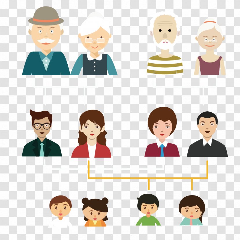 Genealogy Book Family Tree Clip Art - People - Vector Transparent PNG